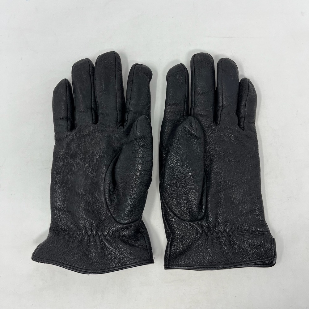Black Pebbled Leather Gloves Mens Size 13 Fleece Lined Heritage Classic